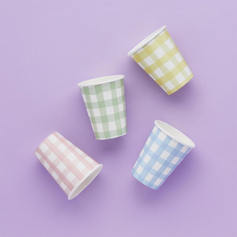 8 Copos 250ml Gingham