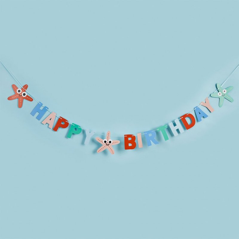 Grinalda Happy Brithday 2m Starfish - Sea Friends
