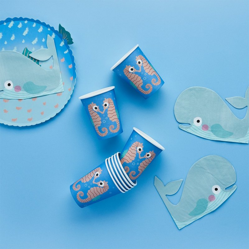 8 Copos 250ml Seahorse - Sea Friends