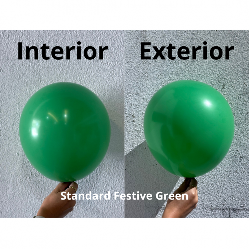 100 Balões latex 5'' (12cm) Standard Festive Green
