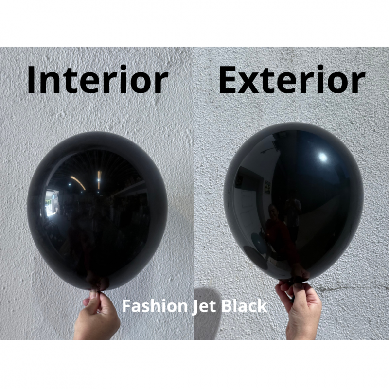 100 Balões latex 5'' (12cm) Fashion Jet Black