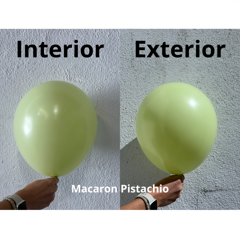 100 Balões latex 5'' (12cm) Macaron Pistachio