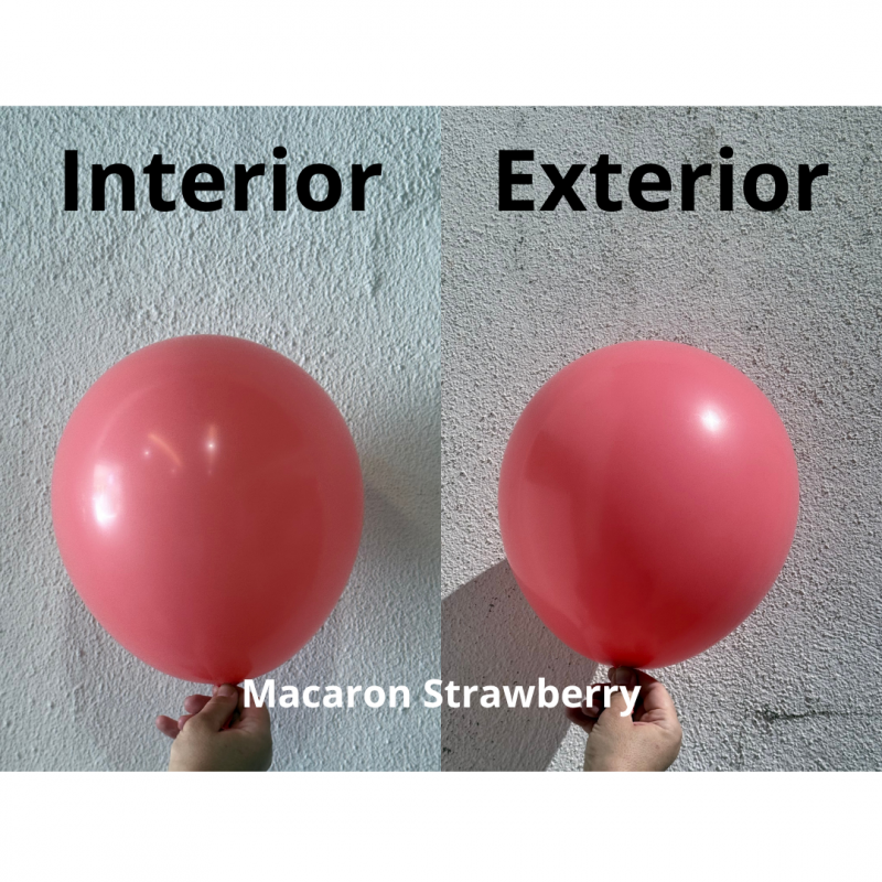 50 Balões latex 11'' (28cm) Macaron Strawberry