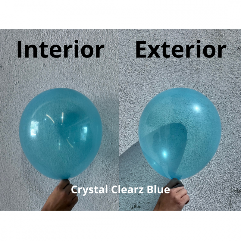 100 Balões latex 5'' (12cm) Crystal Clearz™ Blue