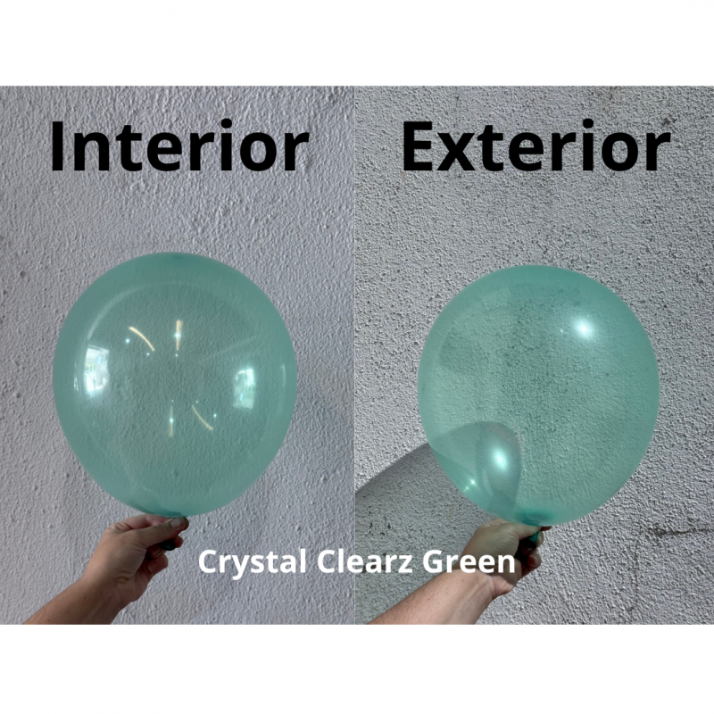 100 Balões latex 5'' (12cm) Crystal Clearz™ Green