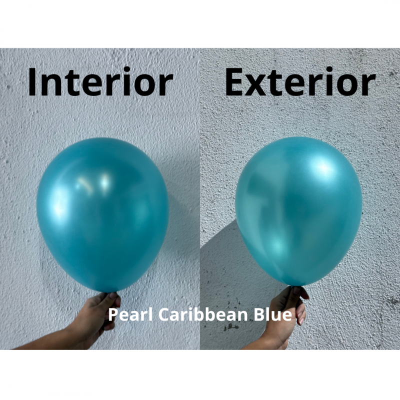 50 Balões latex 11'' (28cm) Pearl Caribbean Blue