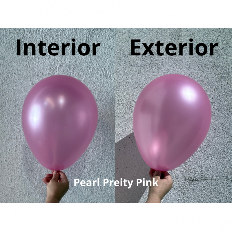 50 Balões latex 11'' (28cm) Pearl Pretty Pink
