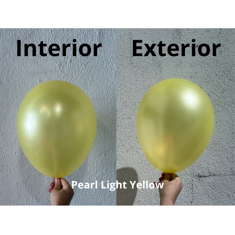 50 Balões latex 11'' (28cm) Pearl Light Yellow