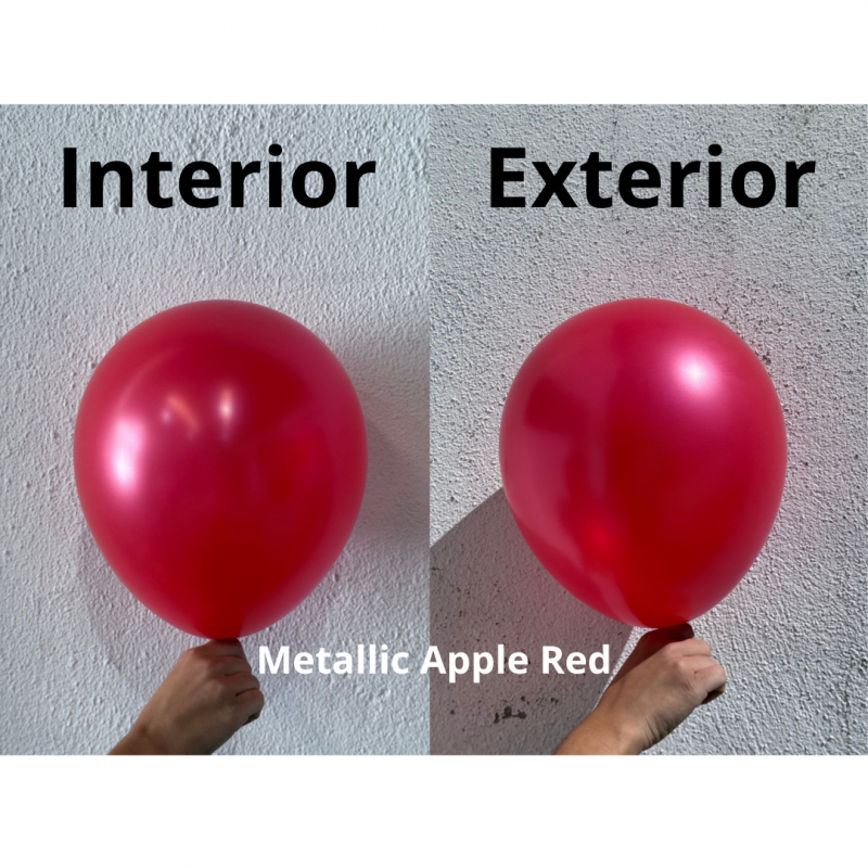 50 Balões latex 11'' (28cm) Metallic Apple Red