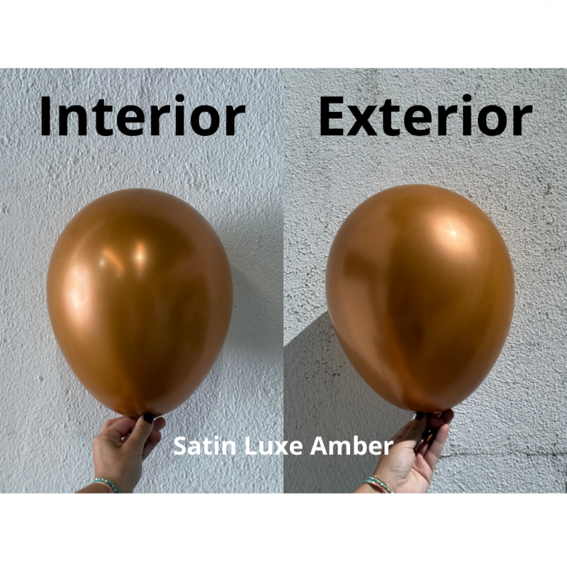50 Balões latex 11'' (28cm) Satin Luxe™ Amber