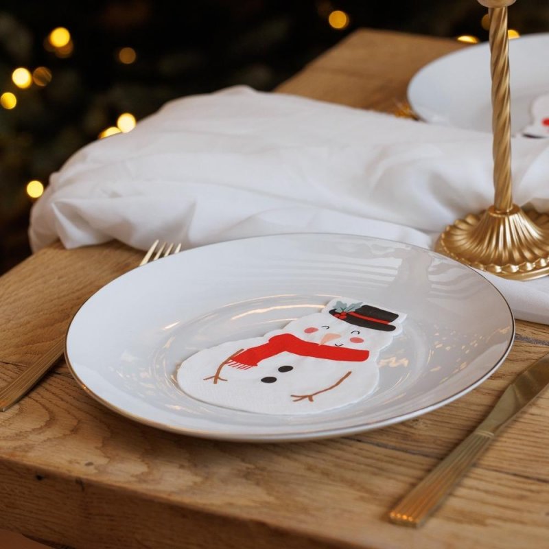 20 Guardanapos 30x23,5cm Boneco de Neve 