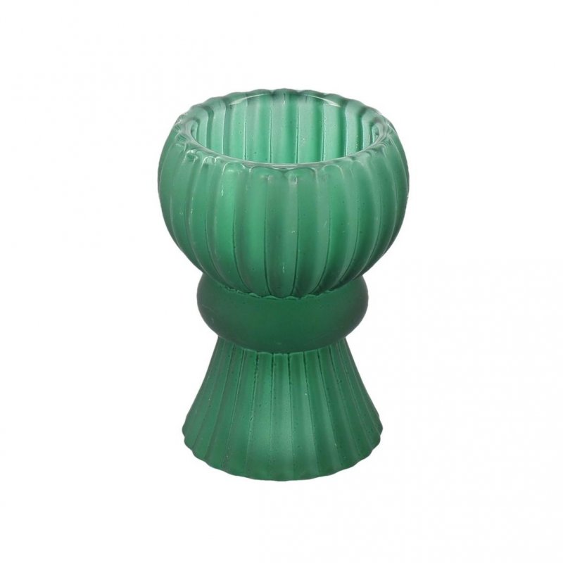 Castiçal duplo Paulette vidro fosco 5x8,5cm