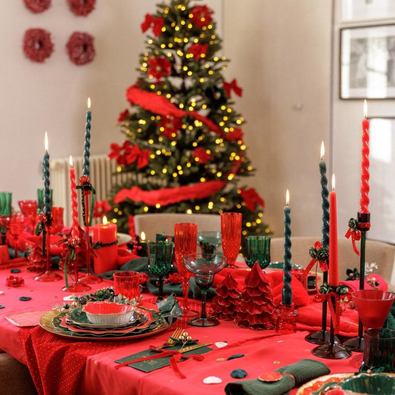 2 Velas Decorativas 2,2x25cm Vermelho