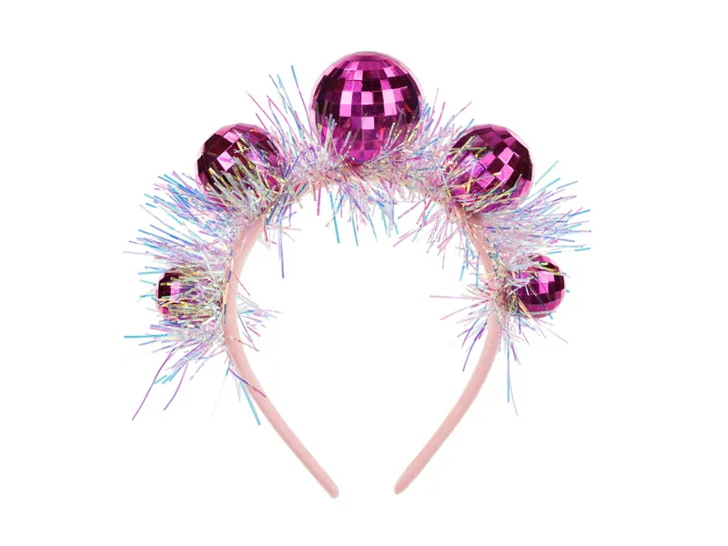 Bandolete 17,5cm Disco Balls Rosa