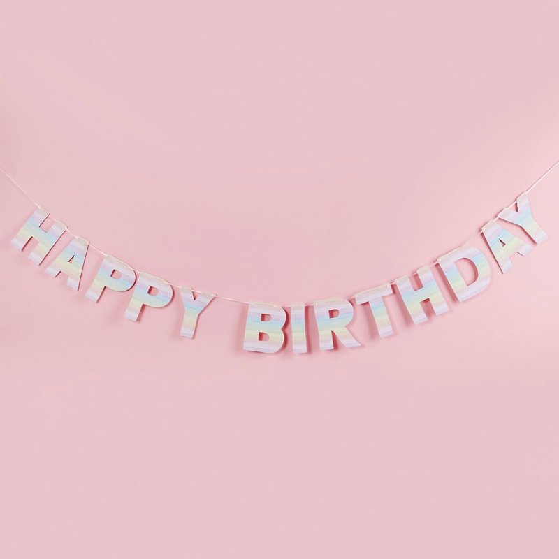 Grinalda 2m Happy Birthday Eco Rainbow