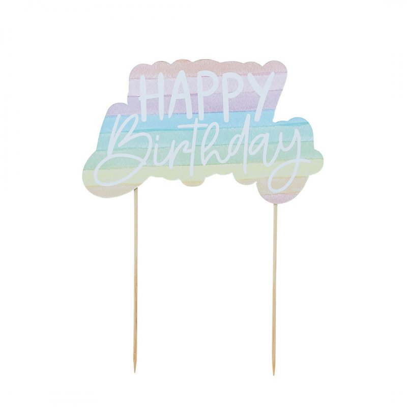 Topo de Bolo 16x15cm Eco Rainbow