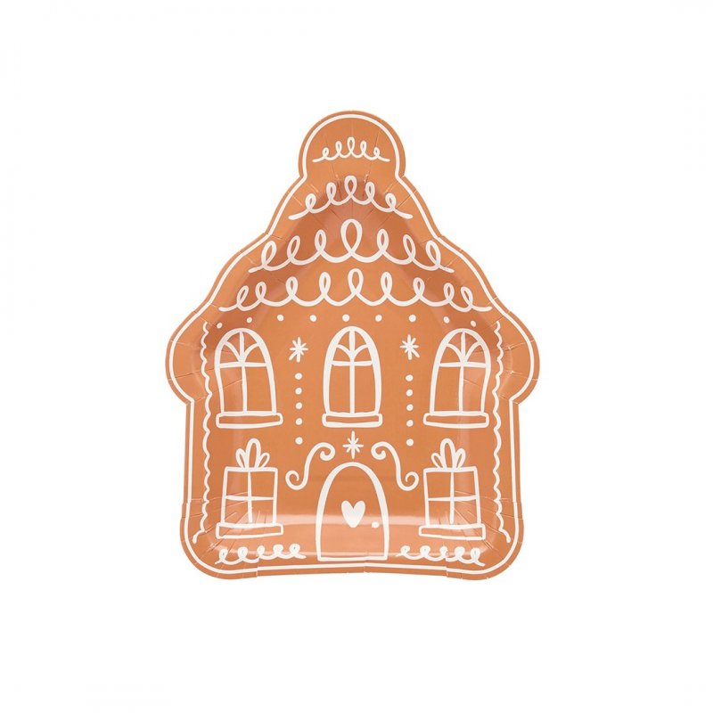 8 Pratos Gingerbread House