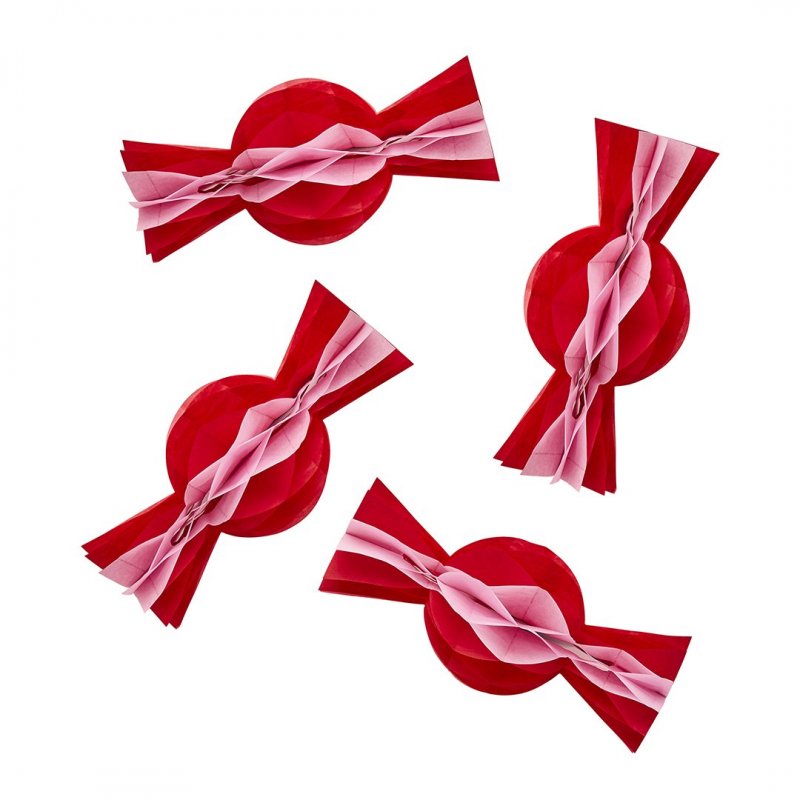 4 Decorações Honeycomb Sweets Natal