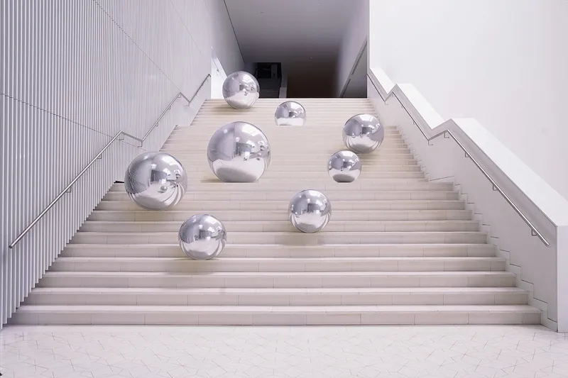 Aluguer de Mirror Ball PVC 90cm Prateado