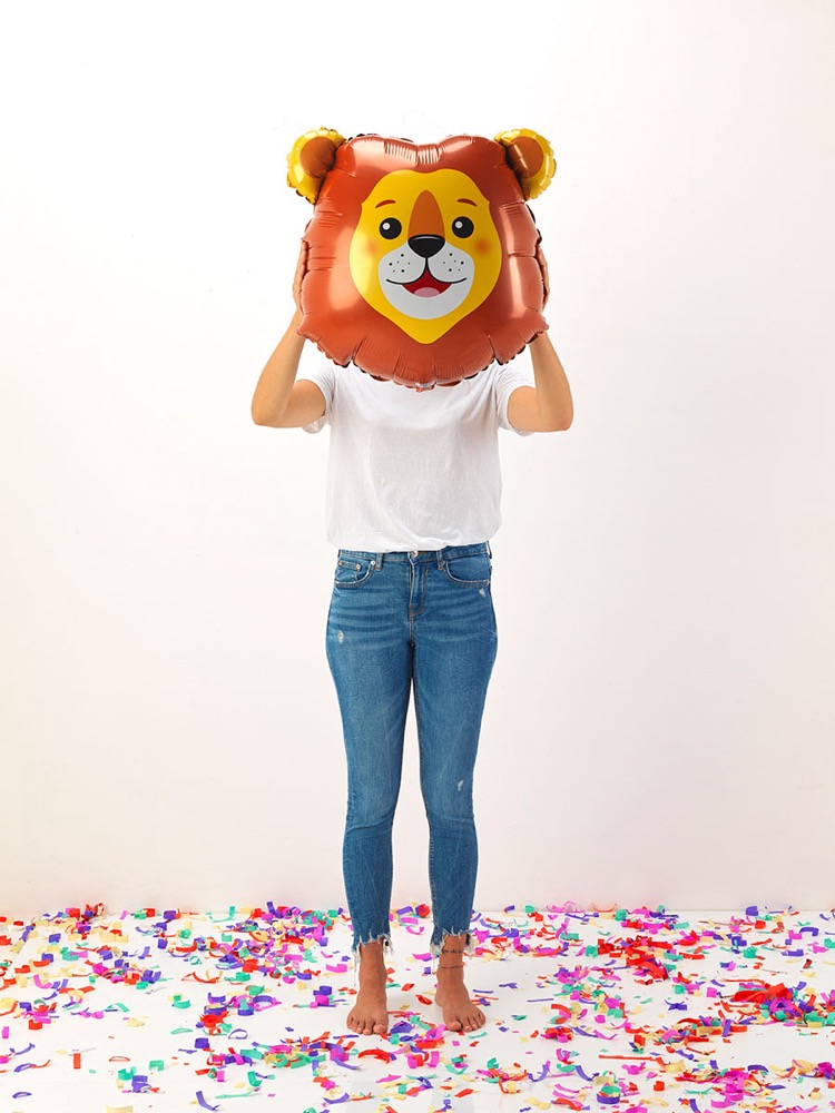 Balão Foil 51x46cm Cabeça Leão