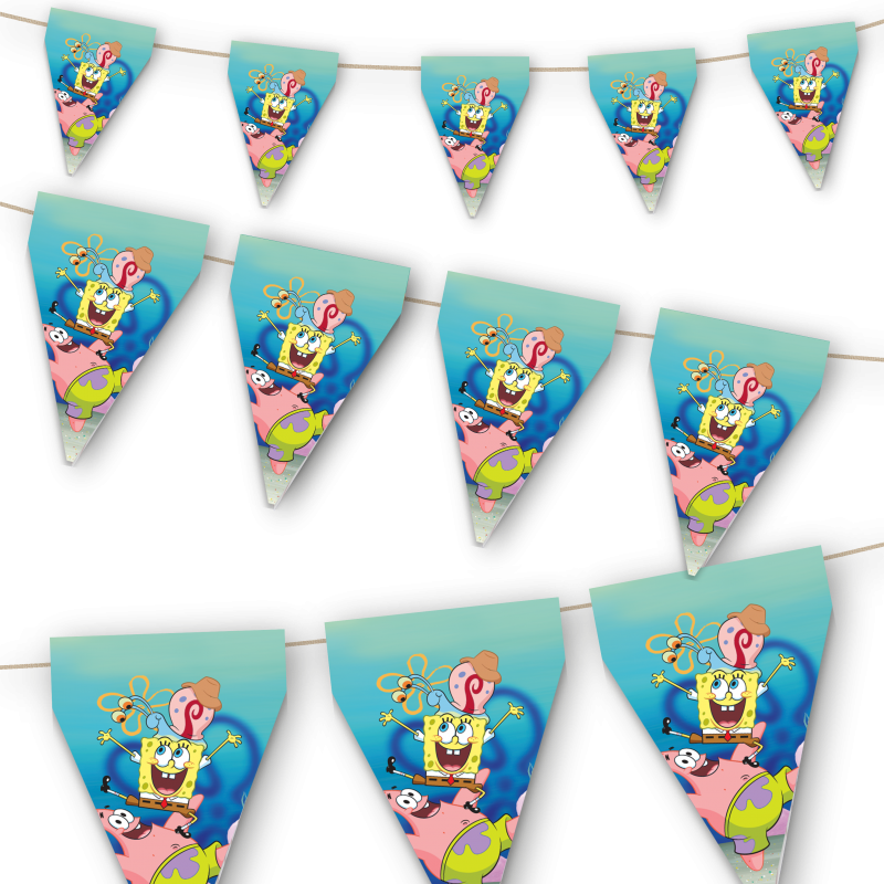 Bandeiras Triângulo 3m SpongeBob
