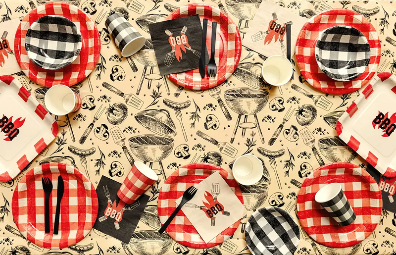 Toalha de Mesa 120x180cm BBQ - Churrasco