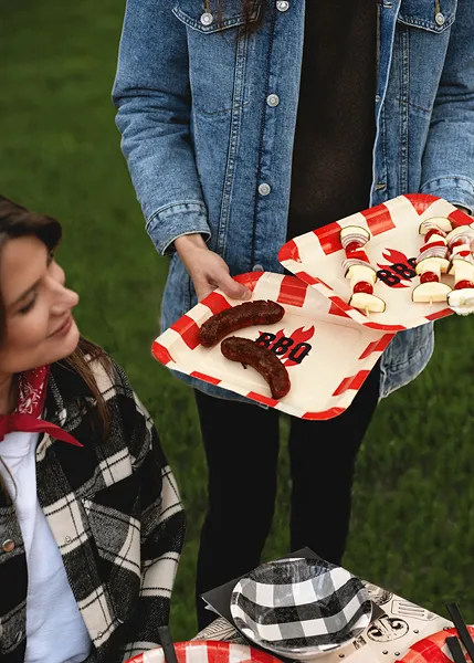 6 Pratos 26x26cm BBQ - Churrasco