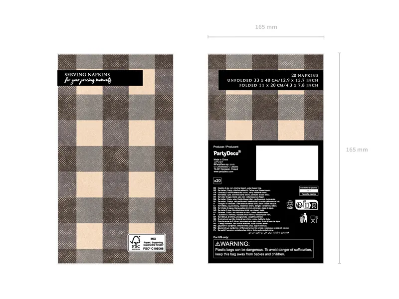 20 Guardanapos 33x40cm BBQ - Churrasco