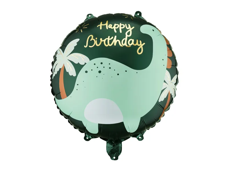 Balão Foil 35cm Happy Birthday - Dinossauros