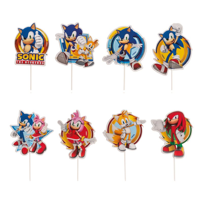 16 Topos de Bolo Sonic The Hedgehog