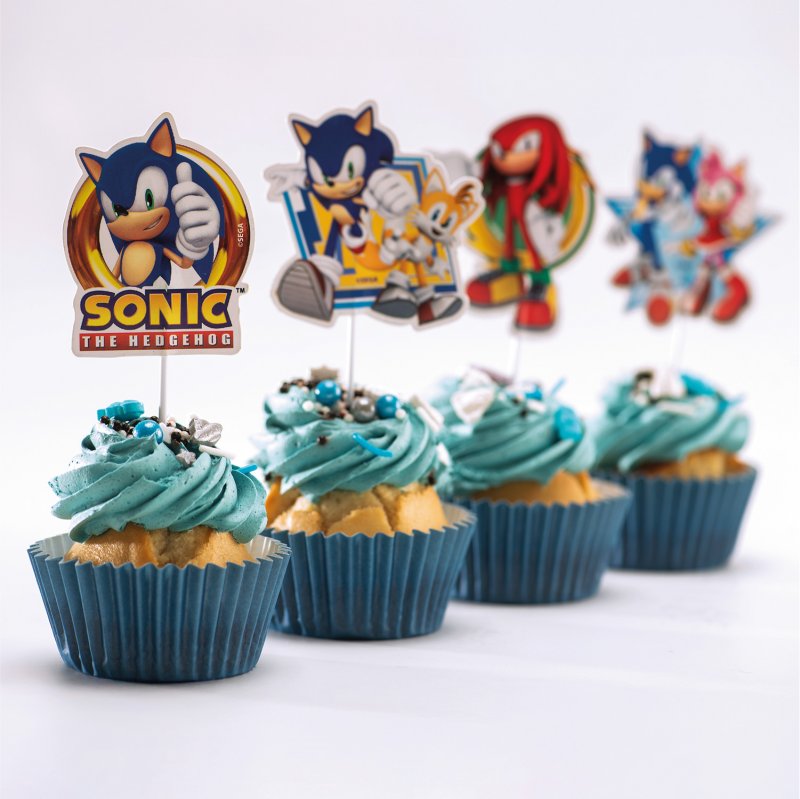 16 Topos de Bolo Sonic The Hedgehog
