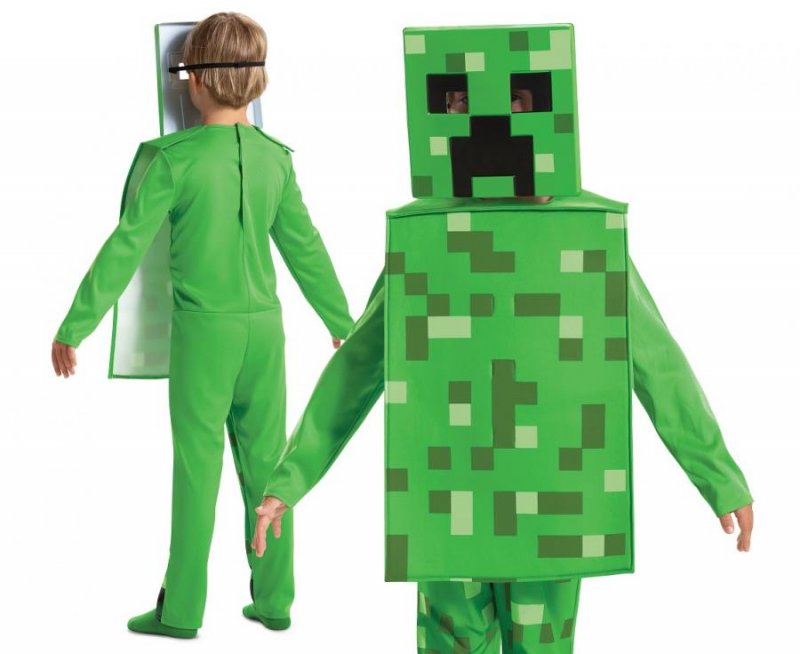 Fato Creeper Minecraft Idade 4-6 Anos