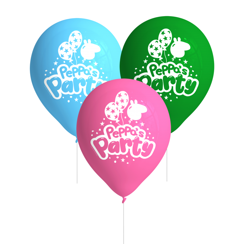 8 Balões Latex 11'' Peppa Pig