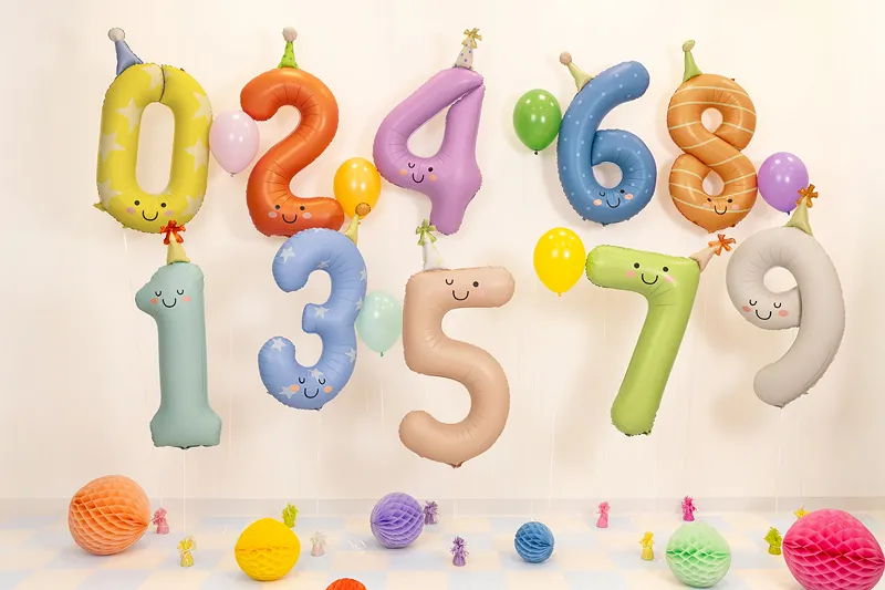 Balão Foil 86cm Smile com Chapéu Nº2 Laranja