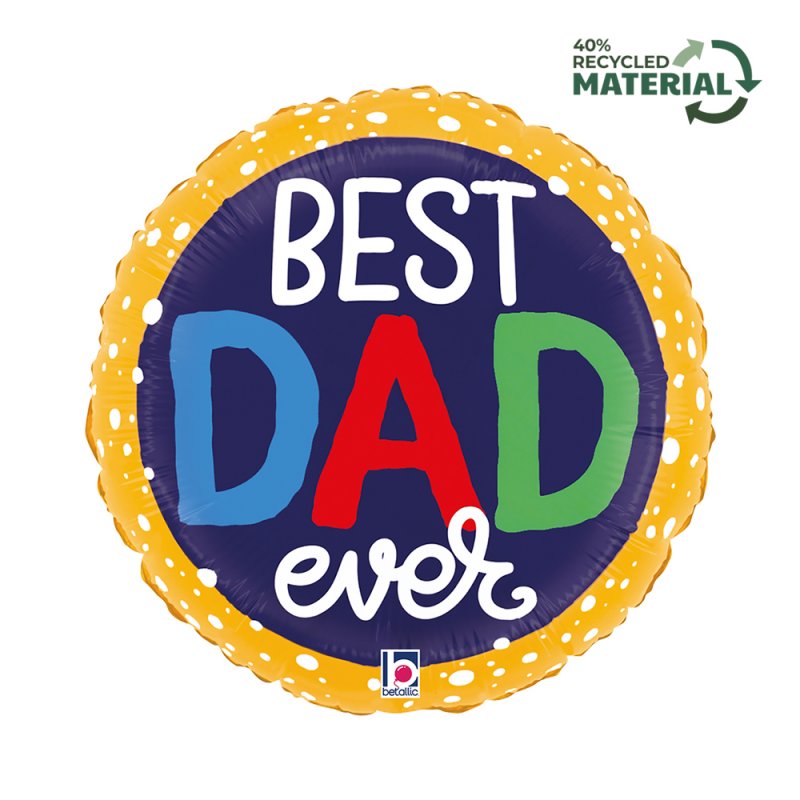 Balão Foil 46cm Best Dad Ever - Dia do Pai