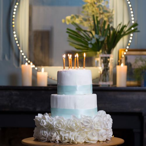 6 Velas de Aniversário 6cm Dourado Glitter