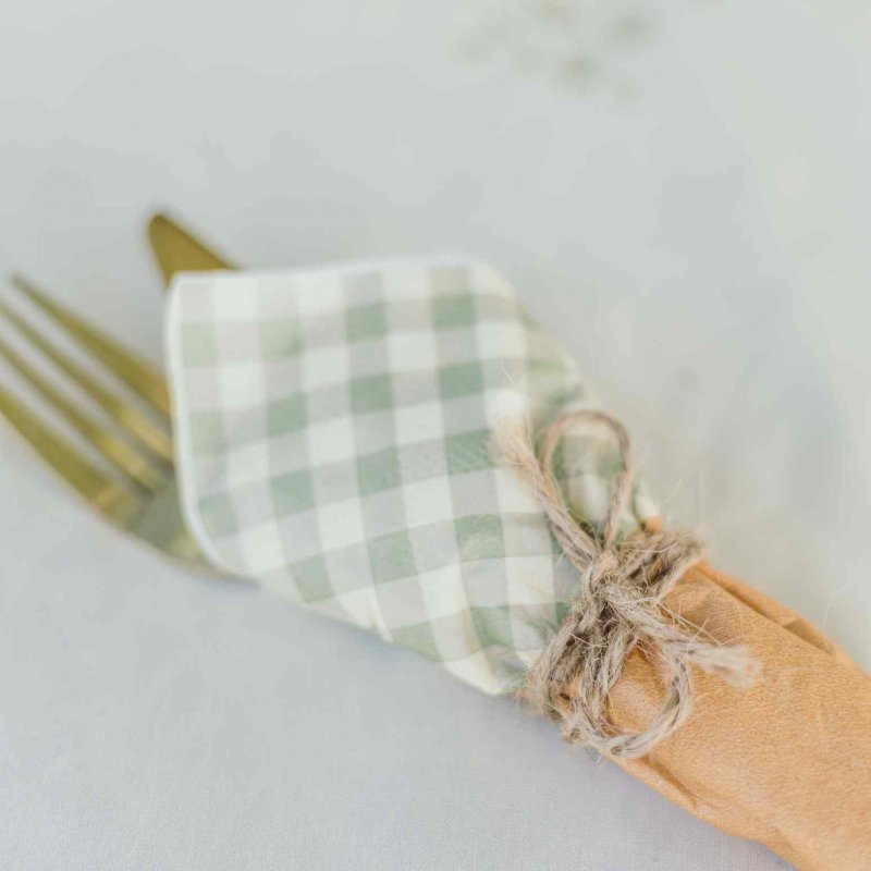 16 Guardanapos 33cm Vichy Cenoura