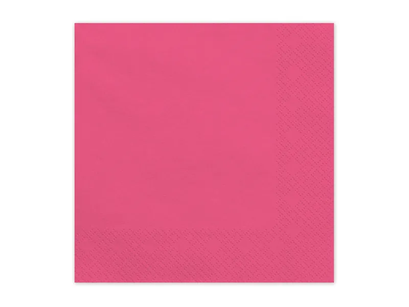 20 Guardanapos 33cm Rosa Choque