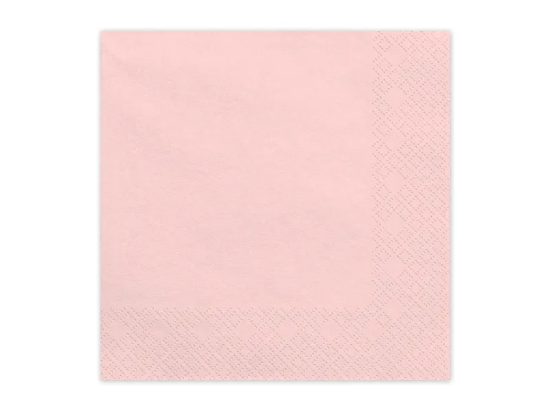 20 Guardanapos 33cm Rosa Claro