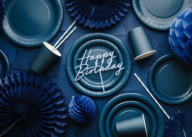 20 Guardanapos 33cm Azul Escuro