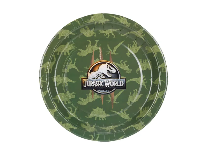 6 Pratos 23cm Jurassic World