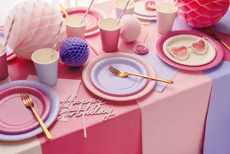 Toalha de mesa 137x183cm Rosa Choque