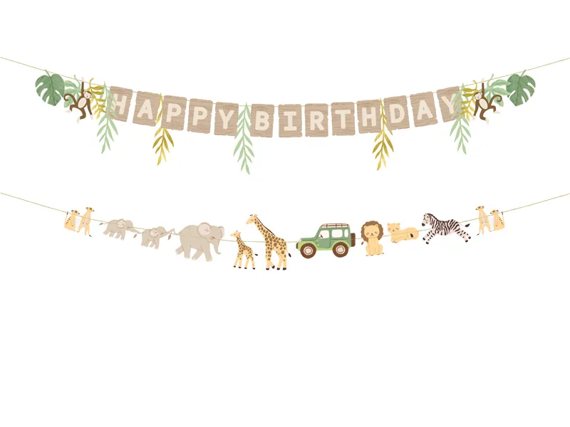 Banner Happy Birthday Safari 180cm