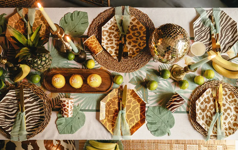 6 Pratos 23cm Safari Spots