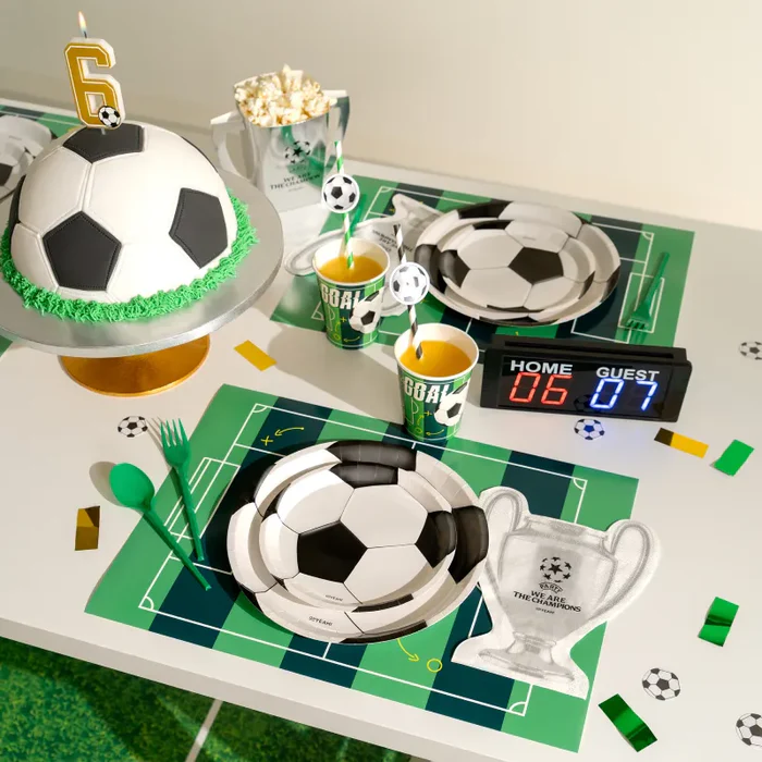 6 Pratos 23cm Futebol
