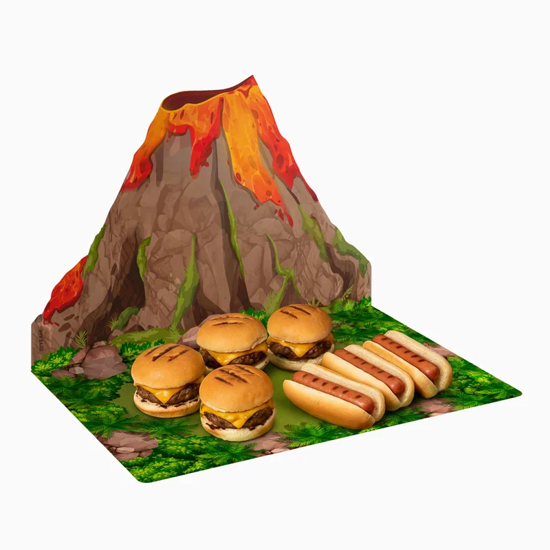 Bandeja Aperitivos 26x39cm Vulcão 3D