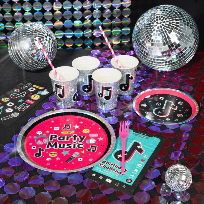 6 Pratos 23cm Music Party
