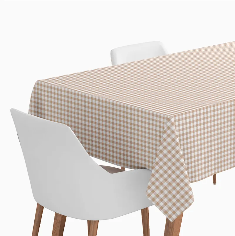 Toalha de Mesa 120x180cm Baby Nude Vichy