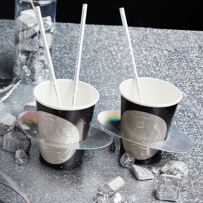 8 Copos 250ml Planetas - Espaço
