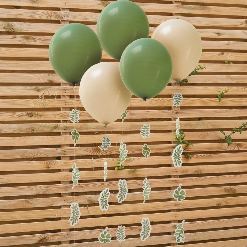 5 Balões Látex 30cm com Cauda - Botanical Flores